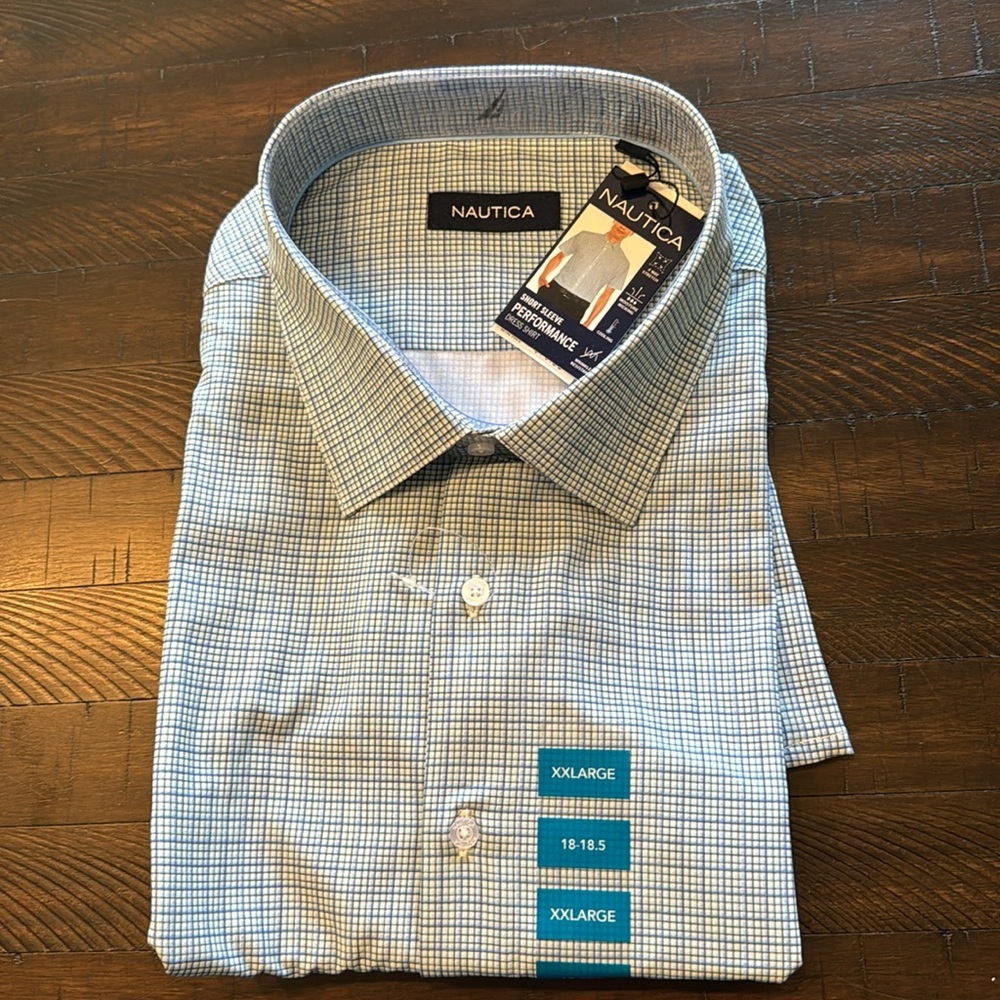 Nautica Packaged Performance Short sleeve Dress‎ Shirt
